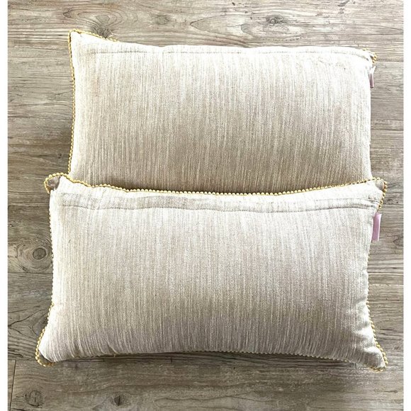 Spring Gatherings Embroidered Crocket Throw Pillows Set of 2 - Picture 5 of 12